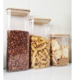 Frasco Acrílico Hermético Tapa Bambú Otten 1,6 Lts - Marrón Claro - Imagen 9