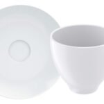 Taza Plato Café Porcelana Tramontina María Augusta 100ml Blanco
