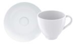 Taza Plato Café Porcelana Tramontina María Augusta 100ml Blanco