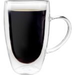 Taza Jarro Mug Cafe Doble Pared Vidrio 465 Ml