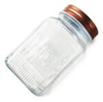 Frasco Hermético Cuadrado Vidrio Labrado Otten 1,5 Lts Cobre - Imagen 2