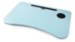 Mesa Bandeja De Cama Plegable Curva C/ Posa Vaso Otten Celeste - Imagen 3