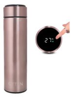 Botella Térmica Acero Inteligente c/Temperatura Otten 500ml Color Rosa Metalizado