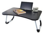 Mesa Bandeja De Cama Plegable Curva C/ Posa Vaso Otten Negro - Imagen 2