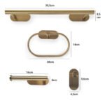 Set X 4 Piezas Accesorios Para Baño Otten Dorado - Imagen 6