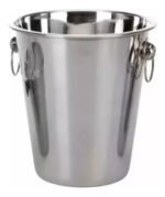 Frapera Balde Hielo Hielera Champagne Acero Inox Premium Color Plateado - Imagen 3
