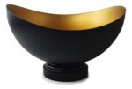Frapera Hielera Baja Oval Acero Inoxidable Otten Oval Dorado / Negro