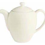 Pava Cafetera Porcelana Corona Nevada 1284 Ml - Blanco