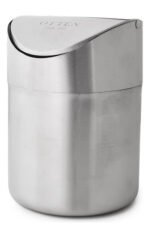 Cesto De Basura Chico C/ Tapa Vaivén Otten Plateado