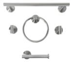 Set X 5 Piezas Accesorios Para Baño Otten Plateado