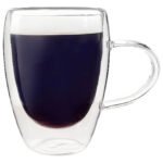 Taza Jarro Mug Cafe Doble Pared Vidrio 340 Ml