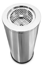 Cestos Tacho Basura C/ Cenicero Acero Inox Otten 30 Lts Plateado - Imagen 3
