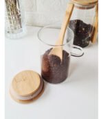 Frasco Hermético Vidrio Con Tapa Cuchara Bambú Otten 300 Ml Marrón Claro - Imagen 9