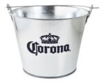 Hielera Frapera Balde Metálico Para Cerveza Con Destapador - Plateado - Balde