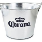 Hielera Frapera Balde Metálico Para Cerveza Con Destapador - Plateado - Balde