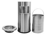 Cestos Tacho Basura C/ Cenicero Acero Inox Otten 30 Lts Plateado - Imagen 2