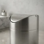 Cesto De Basura Chico C/ Tapa Vaivén Otten Plateado - Imagen 6