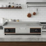 Plancha Combinada Acero Profesional Eléctrica Teg-822 Otten Plateado - Imagen 3