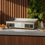 Plancha Combinada Acero Profesional Eléctrica Teg-822 Otten Plateado - Imagen 5