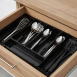 Cubiertero Extensible 8 Divisiones Organizador Otten Negro