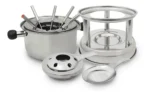 Fondue Acero Inoxidable Queso Chocolate 6 Pinches - Imagen 4