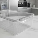 Organizador Con Tapa Contenedor Acrilico Heladera Apilable Transparente - Imagen 7