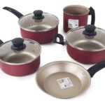 Batería Cocina 8 Piezas Antiadherente Panelux Magnific Cereza