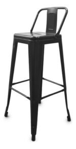 Banqueta Silla Hierro Alta C/ Respaldo Otten 76 Cm - Imagen 5