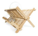 Secaplatos Escurridor De Madera Bambu 15 Platos Color Marrón
