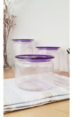 Frasco Hermetico De Vidrio 0,5 Litros Plano Jar Luminarc Color Violeta - Imagen 4