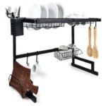 Escurridor Secaplato Rack Organizador De Cocina  Negro