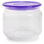 Frasco Hermetico De Vidrio 0,5 Litros Plano Jar Luminarc Color Violeta