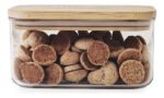 Frasco Acrílico Hermético Tapa Bambú Otten 400 Ml Marrón Claro