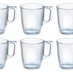 X 6 Taza Café Vidrio Templado Luminarc Stripy 90 Ml Trasparente Stripy