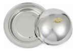 Campana Exhibidora Con Plato Redonda Acero Inoxidable Otten Plateado - Imagen 6