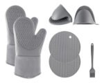 Set Silicona Guante Manopla Posafuente Picel Calidad Premium