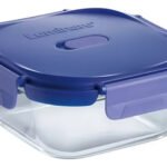 Set X 3 Taper Contenedor Cuadrado Luminarc Putina 520 Ml Azul