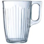 X 6 Jarro Mug Vidrio Templado Luminarc Grand Central 320 Color Transparente