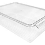 Organizador Con Tapa Contenedor Acrilico Heladera Apilable Transparente