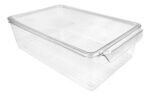 Organizador Con Tapa Contenedor Acrilico Heladera Apilable Transparente