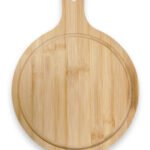 Tabla De Corte Redonda Bambu Calidad Premium 33 Cm