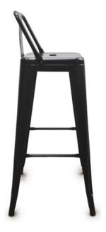 Banqueta Silla Hierro Alta C/ Respaldo Otten 76 Cm - Imagen 3