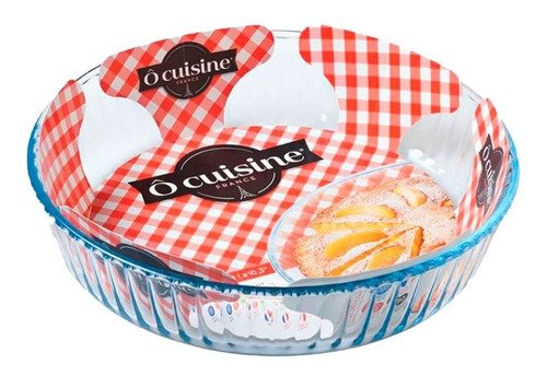 D_988334-MLA43344476002_092020-O Molde Redondo Acanalado Bakeware O' Cuisine Vidrio Templado - Imagen 1