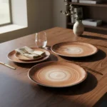 Set x 6 Platos Playos 27cm Porcelana Schmidt Esfera Color Marron - Imagen 4