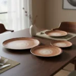 Set x 6 Platos Playos 27cm Porcelana Schmidt Esfera Color Marron - Imagen 3