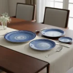 Set x 6 Platos Playos 27cm Porcelana Schmidt Esfera Color Azul - Imagen 5