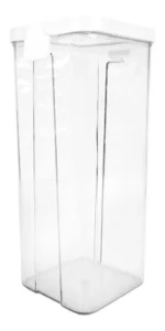 Frasco Apilable Alto Tarro Hermetico Contenedor Acrilico Blanco - Imagen 6