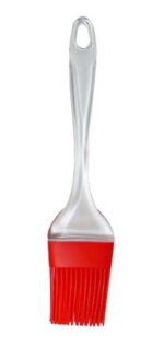 Pincel De Silicona Mango Acrílico 22cm Calidad Premium Rojo
