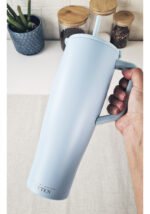 Vaso Térmico Acero C/ Sorbete Y Manija Otten 1 Lt Celeste Lisa - Imagen 10