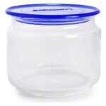 Frasco Hermetico De Vidrio 0,5 Litros Plano Jar Luminarc Color Azul